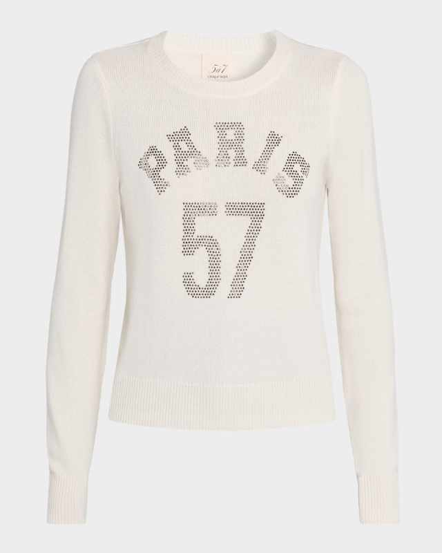 Paris 57 Embellished Wool-Blend Sweater